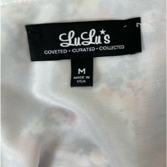 Lulu’s halter mini dress Floral Boho Springtime Sundress Wedding Guest NWT - Picture 7 of 9